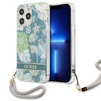 Guess Hardcase Flower Strap FüR Iphone 13/13 Pro, GrüN