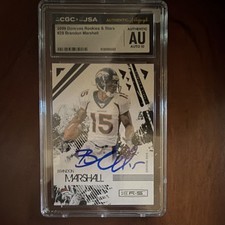Donruss 2009 Rookies & Stars Brandon Marshall #29 Autographed CGC/JSA