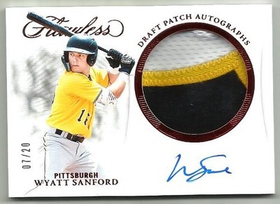 2025 PANINI FLAWLESS RUBY DRAFT PATCH AUTOGRAPHS - WYATT SANFORD #'D 7/20