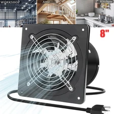 8" Exhaust Fan Ventilation Extractor Fan 110V Wall-Mounted Blower Duct Fan US