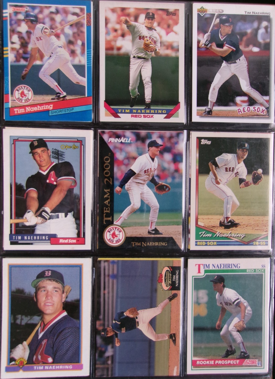 TIM NAEHRING, 1990s, MLB, Baseball Trading Cards, lot of 18, NM, NEW