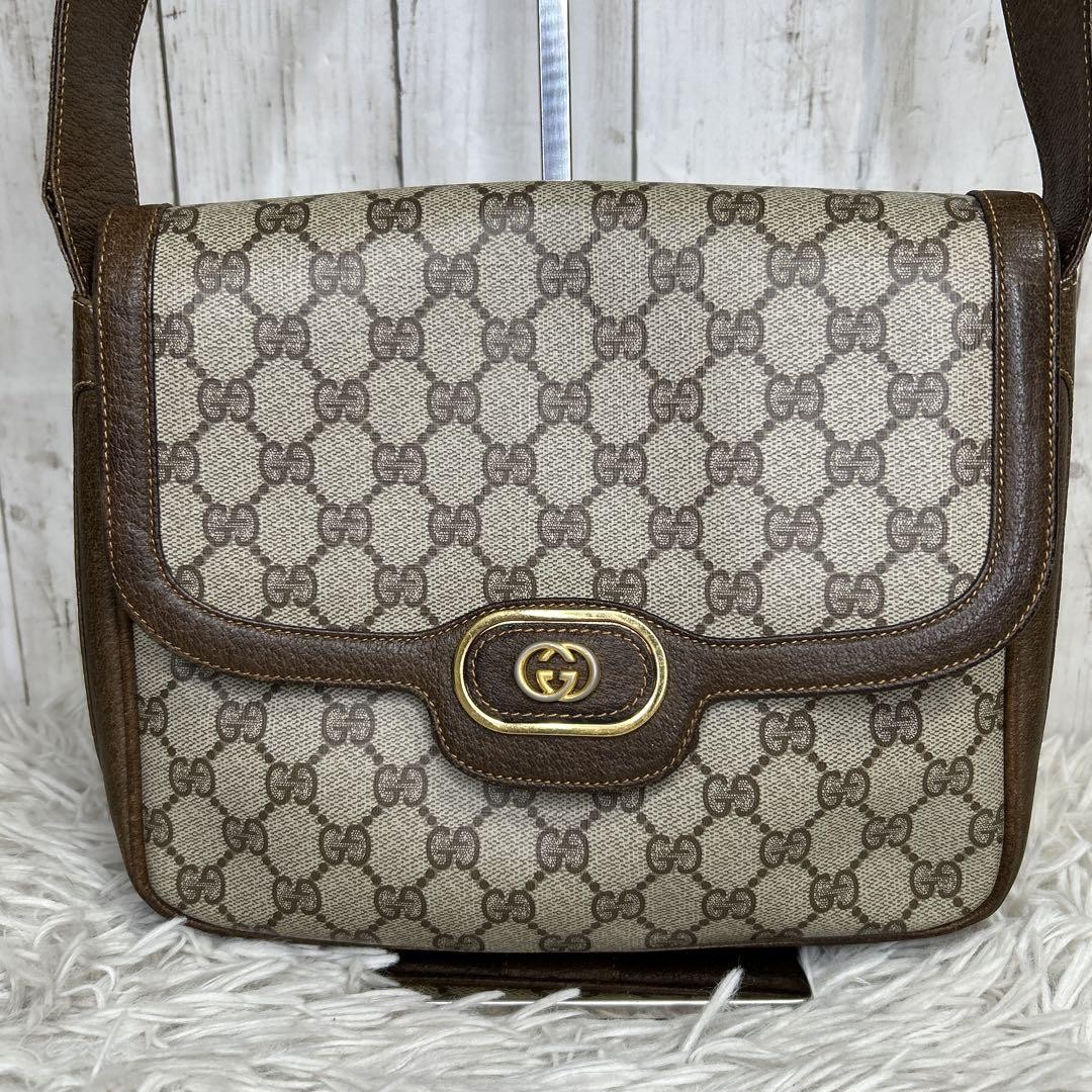 Vintage GUCCI GG Supreme Interlocking Shoulder Bag from Japan