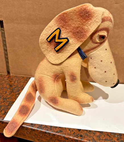 VTG 50s-60s Collegiate Personality Pet USA Felt Puppy Dog Mascot U of Michigan