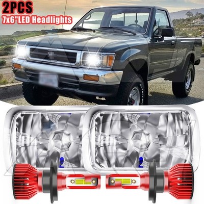 Pair For Toyota Tacoma 1995-1997 5x7 7x6 inch LED Headlights Hi/Lo Beam