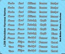 Custom Naughty Nice Reindeer Name Logos Waterslide Decals for Action Figures