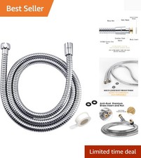 70-Inch Shower Hose with Solid Brass Connectors   Flexible  Reliable