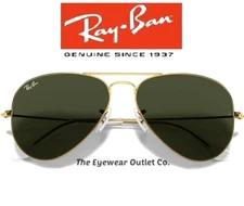 Store Display Rayban Classic Black Lens  Aviator RB3025 58 / 62 Men /Women Pilot