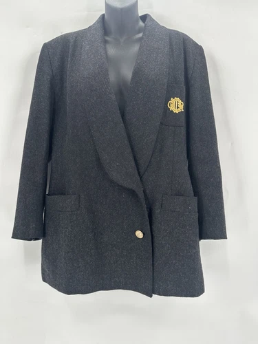 Blazer donna Christian Dior vintage taglia 12 grigio scuro