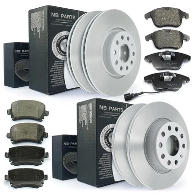 Disques de Frein Plaquettes avant Arrière pour Audi Q3 Seat Alhambra VW Tiguan - Photo 1/4