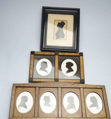 Konvolut antike Silhouette Portraits Deutschland 1912 Paar