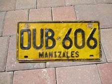 Columbia Manizales license plate # OUB 606