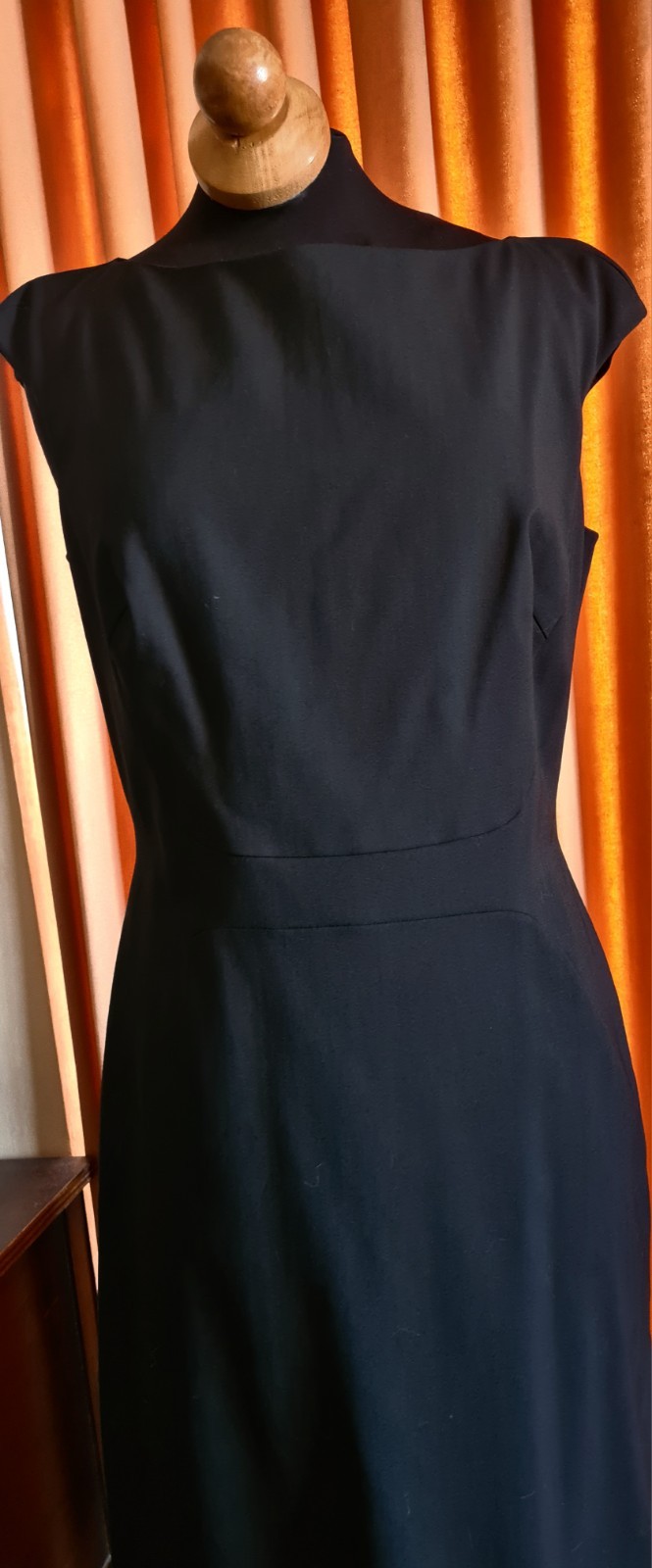 DESIGNER VALENTINO CLASSIC BLACK SHEATH DRESS  SZ44, 10 thumbnail 10