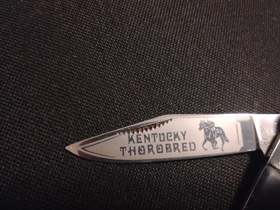 Faca de bolso Bulldog Kentucky Thorobred Solingen Alemanha osso cabeça de cobre - Imagem 2 de 4