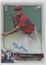 2018 Bowman Chrome Prospect Refractor 200/499 Ranger Suarez #CPA-RS Auto 6fs