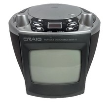 CRAIG Portable CD Player AM/FM Stereo Radio 5" TV, Tested And Working - Read