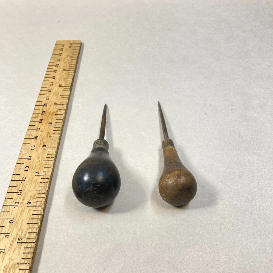 Mango de madera para escriba vintage de 2 piezas con eje de metal Foto 4 de 4