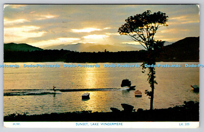 R744071 Sunset Lake Windermere H Webster Helvellyn House Keswick PM Windermere W