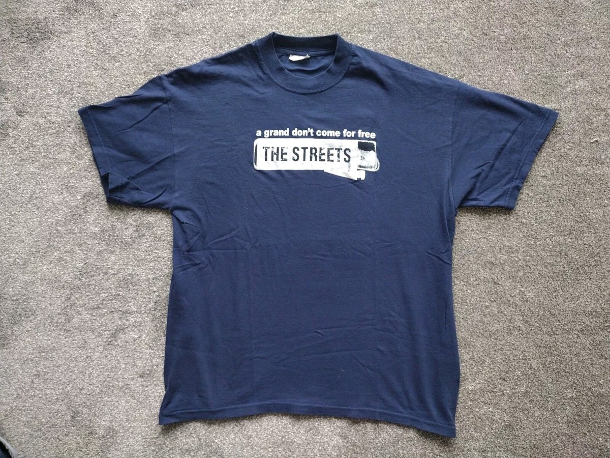 THE STREETS A Grand Don't Come For Free Tour T-shirt c2004 Blue Size L
