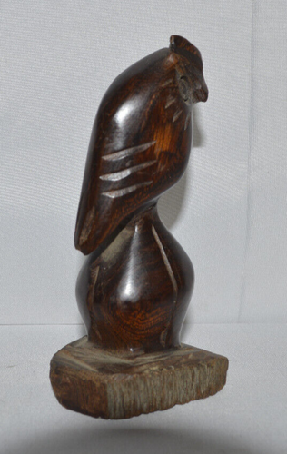 Vintage geschnitzte Holz Eule Figur - Bild 4 von 5