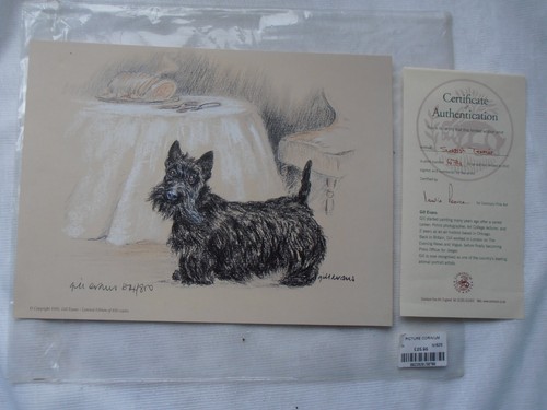 Limitierte Auflage Gill Evans Scottish Terrier Druck - signiert unmontiert - zertifiziert