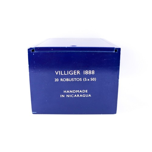 Caja de cigarros de madera vacía Villiger Robusto 1888 6,25" x 4,5" x 3,5" - Imagen 5 de 12