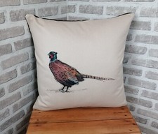 Image of 22" (56cm) 2 x Pheasant Cushion Covers With/Without Cushions