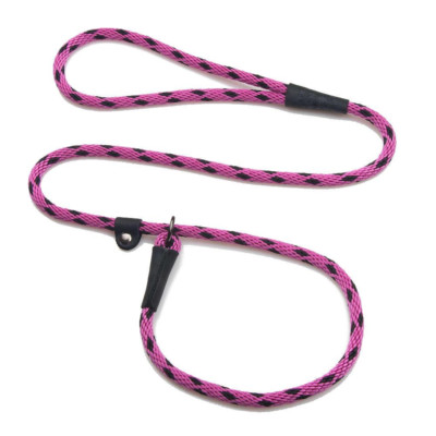 Mendota  Dog Leash  British Style Slip Lead  Black Ice Raspberry  4, 6 Foot