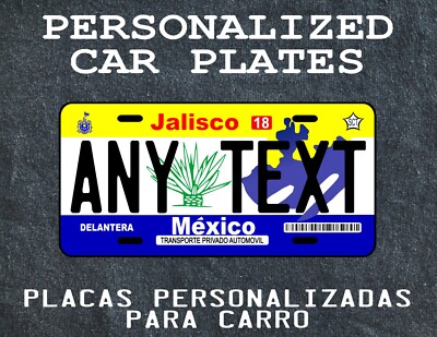Car Plate Jalisco / PLACA PARA CARRO DE JALISCO/ Placa Personalizada de JALISCO