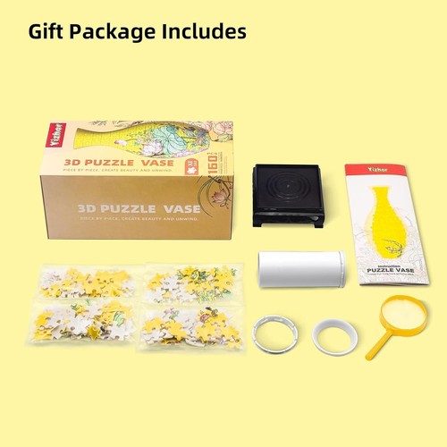 160-Piece 3D DIY Puzzle Vase - Creative Gift for Moms and Decor Lovers - Picture 5 of 9