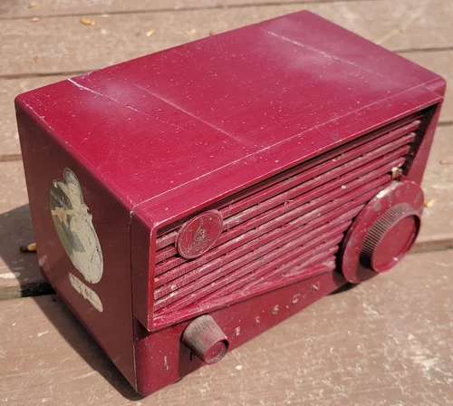 Vintage Emerson 874 Series A Tube AM Radio Part No. 700118 - Tested Working