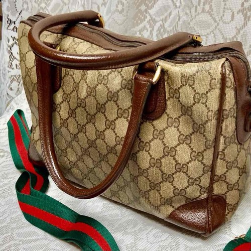 Vintage, Gucci, Boston Style Handbag - Crossbody - Picture 6 of 11