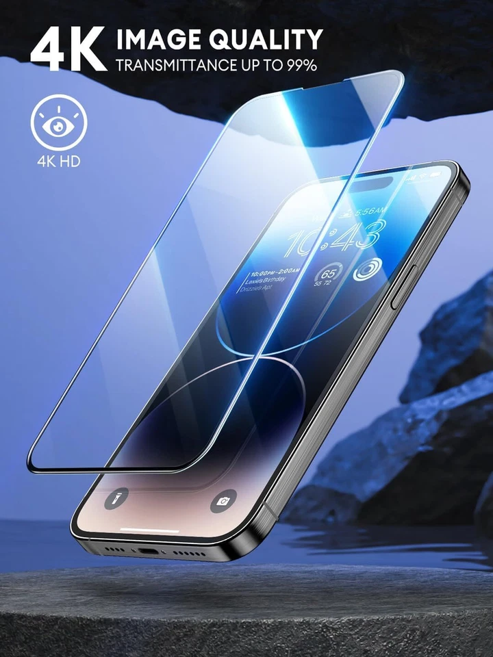 i-Blason iPhone 15 无气泡防划伤钢化玻璃屏幕保护膜 2 件 — 第 4/4 张图片