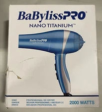 BaBylissPRO Nano Titanium Hair Dryer Blue - BNT5548
