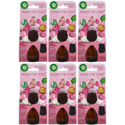 Box of 6x Air Wick Essential Mist Refill, Peony & Jasmine, 0.67 Oz