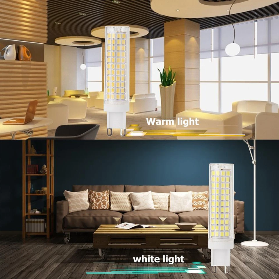 6PCS G9 136-2835 Warm white SMD LED Bulb Chandelier Lamp Ceramics Capsule Light - Image 3 of 4