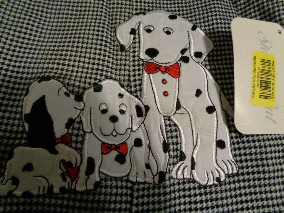 Bebé Niña 12M Manga Completa 2 Piezas BW Cuadros 101 Dálmatas A Presión Comenzando Foto 2 de 4