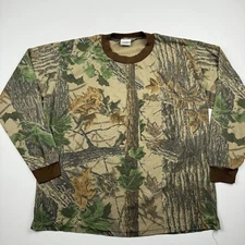 Vintage REALTREE Camouflage Shirt Mens XL Brown Hardwood Camo