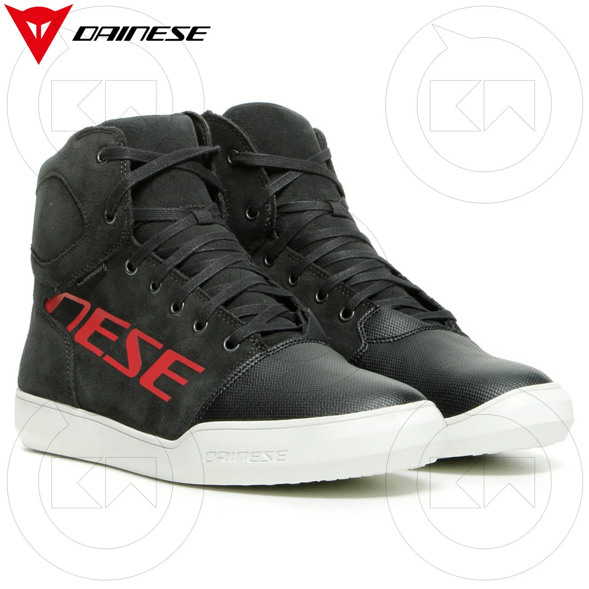 DAINESE SCARPE MOTO YORK D WP SNEAKERS IMPERMEABILI ROSSO
