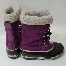 Girls 5 Sorel Yoot Pac Duck Snow Waterproof Rubber Winter Boots Purple Warm