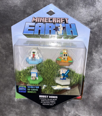 New MINECRAFT EARTH BOOST MINIS 4 pack NFC Chip AR In-Game Boost! FAST SHIPPING
