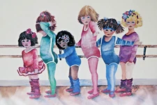 Casey Little Girls Ballerina Framed Under Glass Picture Home Interiors Wall Art