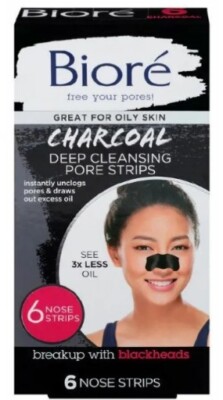 Biore Charcoal Deep Cleansing Pore Strips 6 Nose Strips