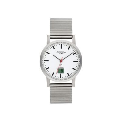 Adora Funk Damenuhr Ø 34mm Titangehäuse silberfarben Zugband