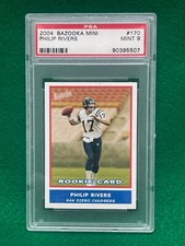 2004 Bazooka Philip Rivers Rookie MINI Card (#170) PSA 9 MINT SAN DIEGO CHARGERS