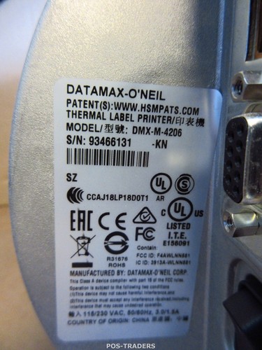 Datamax DMX-M-4206 MK2 LAN + USB Thermal 203Dpi 108mm Label Printer 32452 INCH - Afbeelding 6 van 7