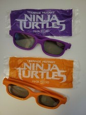Lot of 2 Teenage Mutant Ninja Turtles 3d Glasses Donatello Michelangelo