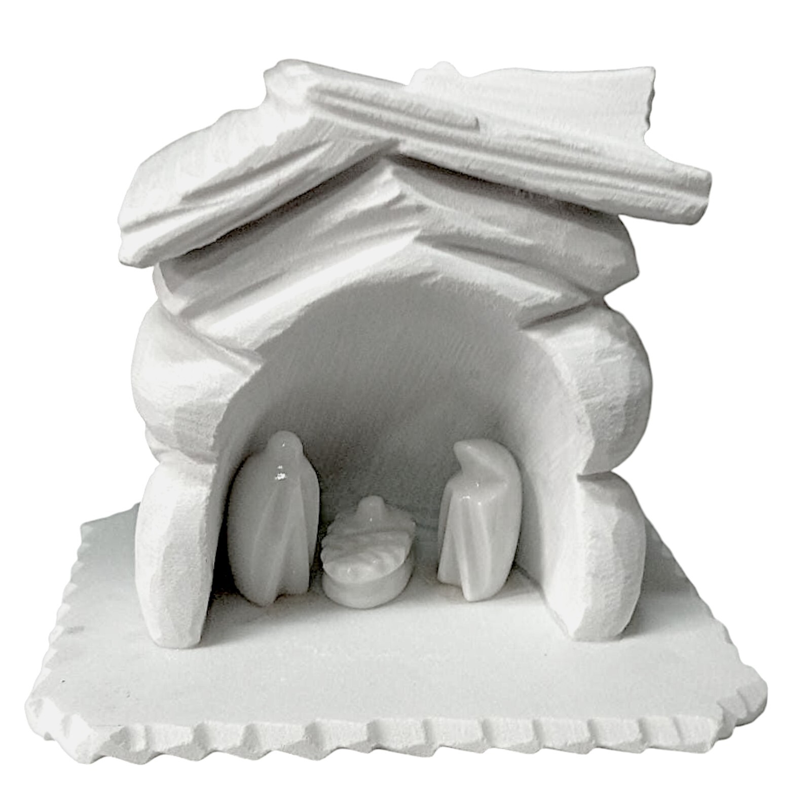 Krippe IN Marmor Weiß Carrara Geburt Tisch- Home Dekor Marmor H 11cm