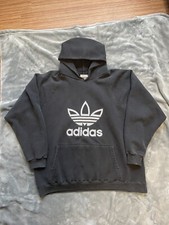Rare Vintage Adidas White Tag Made In USA All-Embroidered Hoodie Sweatshirt XL