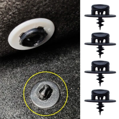 4x Fussmatten Halter Befestigungen Clips Set Bodenbefestigung für VW Audi SKODA - Bild 1 von 4