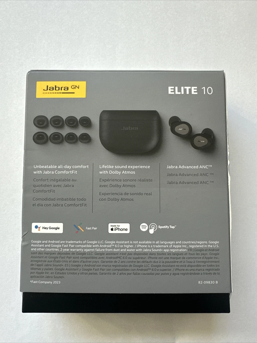 Jabra - Elite 10 Dolby Atmos True Wireless In-ear Heaphones - Titanium Black